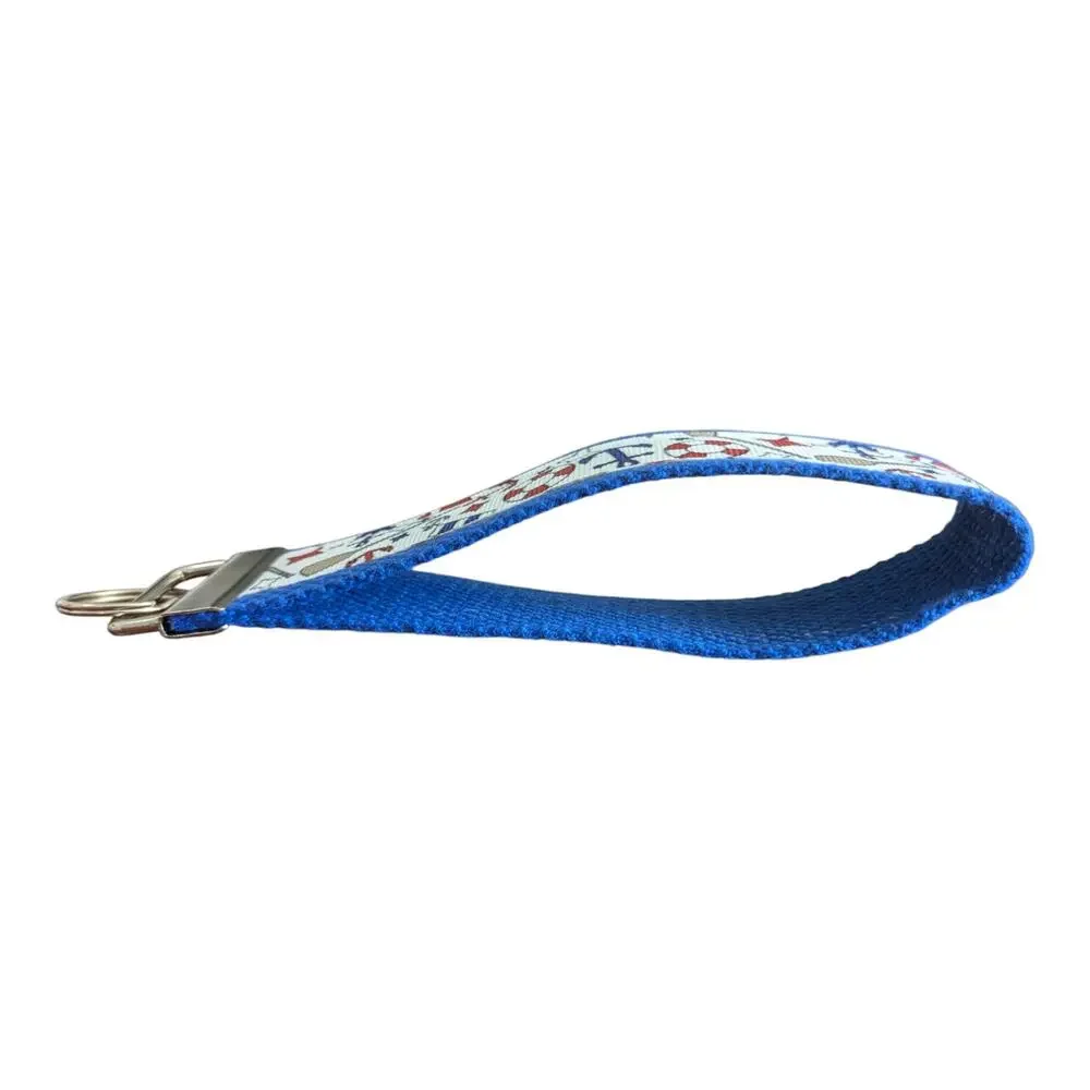 Nautical Sailing Keychain Wristlet Handmade‎ Key FOB Anchors Oars Row Boat Ocean